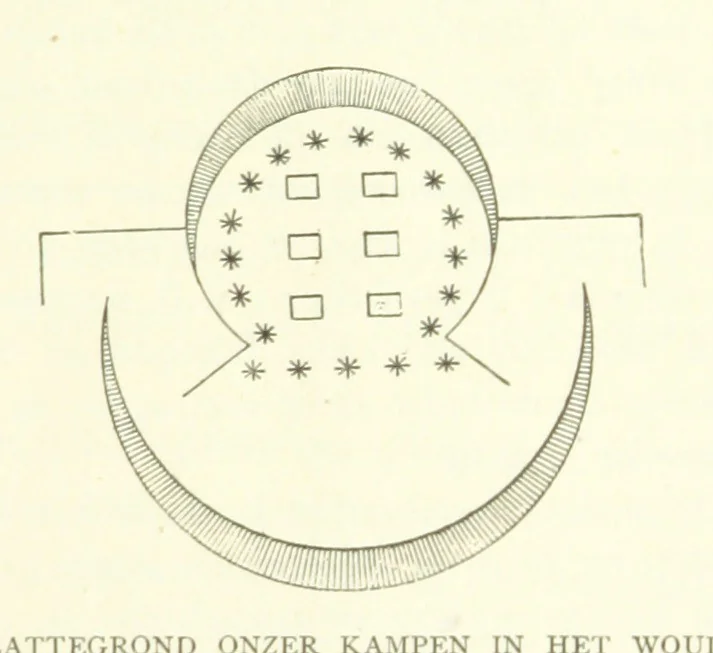 An illustration from Stanley in Afrika's donkere wildernissen, etc. [Translated from “In Darkest Afrika” by H. Tiedeman, 1890, leaf 169