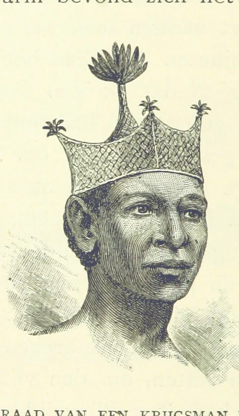 An illustration from Stanley in Afrika's donkere wildernissen, etc. [Translated from “In Darkest Afrika” by H. Tiedeman, 1890, leaf 222