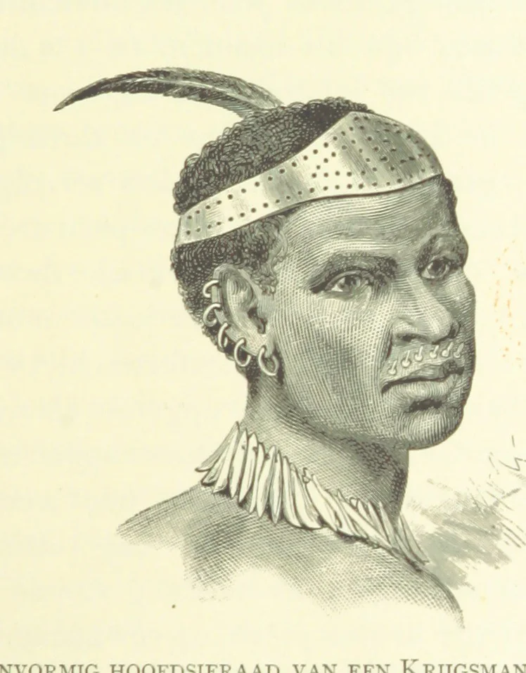 An illustration from Stanley in Afrika's donkere wildernissen, etc. [Translated from “In Darkest Afrika” by H. Tiedeman, 1890, leaf 225