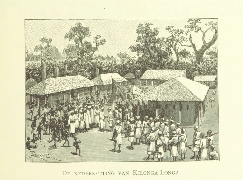 An illustration from Stanley in Afrika's donkere wildernissen, etc. [Translated from “In Darkest Afrika” by H. Tiedeman, 1890, leaf 283