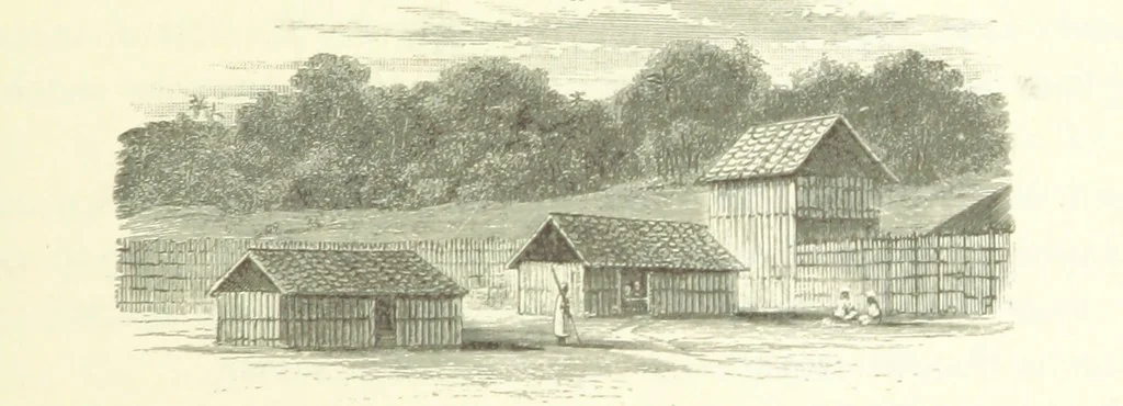 An illustration from Stanley in Afrika's donkere wildernissen, etc. [Translated from “In Darkest Afrika” by H. Tiedeman, 1890, leaf 411