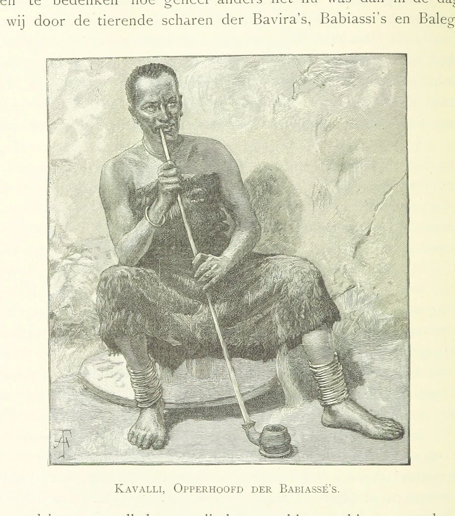An illustration from Stanley in Afrika's donkere wildernissen, etc. [Translated from “In Darkest Afrika” by H. Tiedeman, 1890, leaf 452