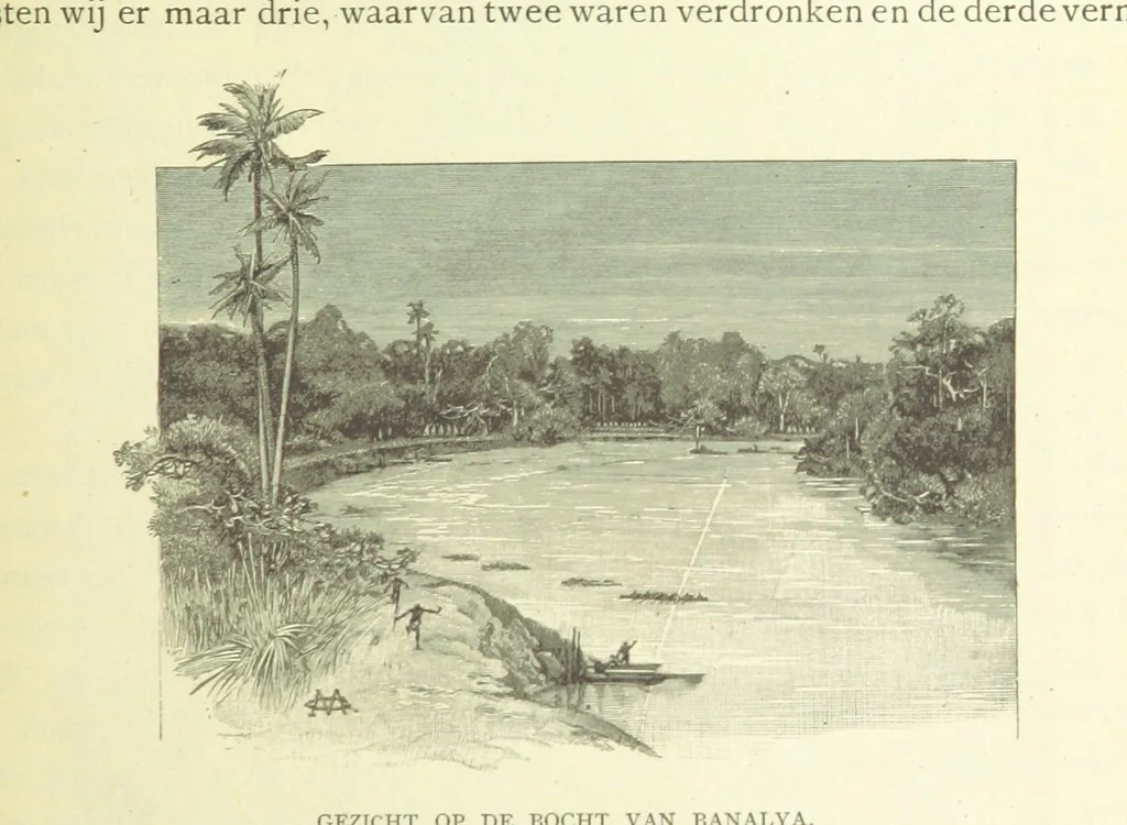 An illustration from Stanley in Afrika's donkere wildernissen, etc. [Translated from “In Darkest Afrika” by H. Tiedeman, 1890, leaf 567