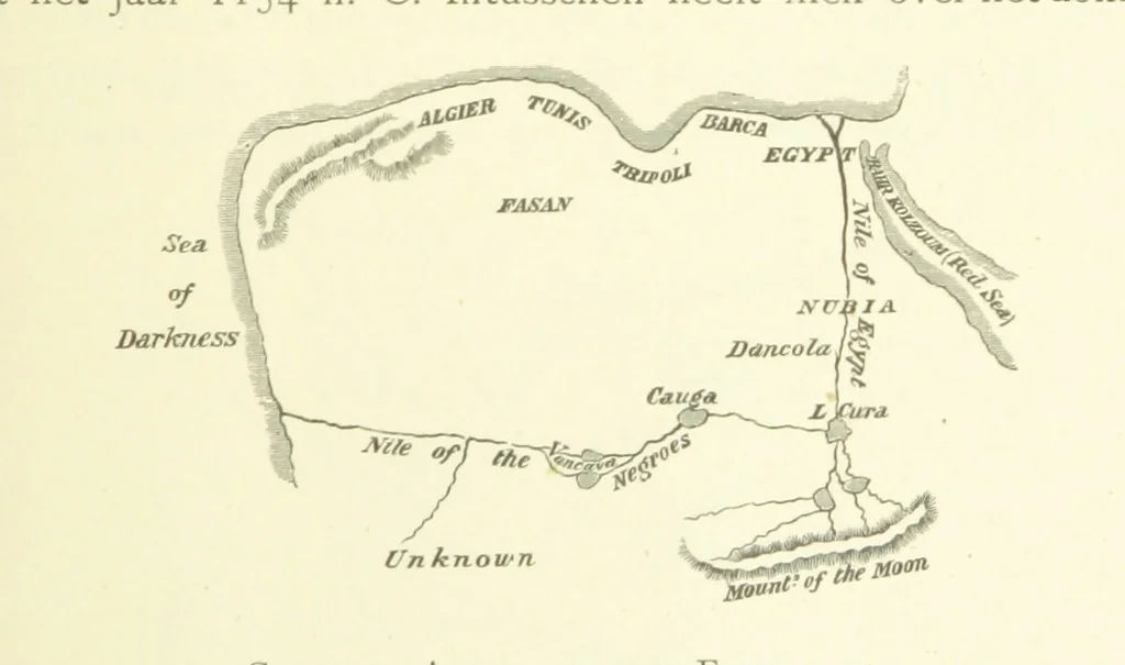 An illustration from Stanley in Afrika's donkere wildernissen, etc. [Translated from “In Darkest Afrika” by H. Tiedeman, 1890, leaf 989