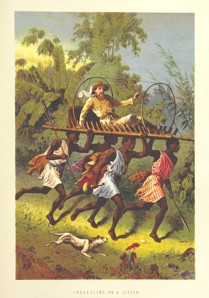An illustration from Stanley and Africa: also, the travels, adventures, and discoveries of Captain John H. Speke, Captain Richard F. Burton ... and other distinguished explorers. [With plates, including portraits, 1890, leaf 233