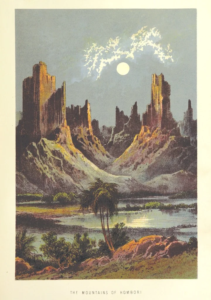 An illustration from Stanley and Africa: also, the travels, adventures, and discoveries of Captain John H. Speke, Captain Richard F. Burton ... and other distinguished explorers. [With plates, including portraits, 1890, leaf 415