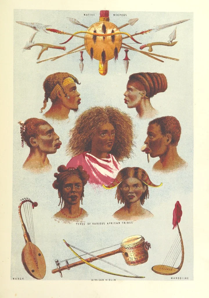 An illustration from Stanley and Africa: also, the travels, adventures, and discoveries of Captain John H. Speke, Captain Richard F. Burton ... and other distinguished explorers. [With plates, including portraits, 1890, leaf 579