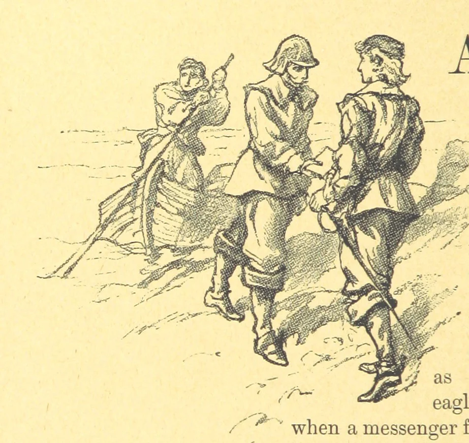 An illustration from Never Give In. A tale of the life and times of Gustavus Adolphus, 1896, leaf 126