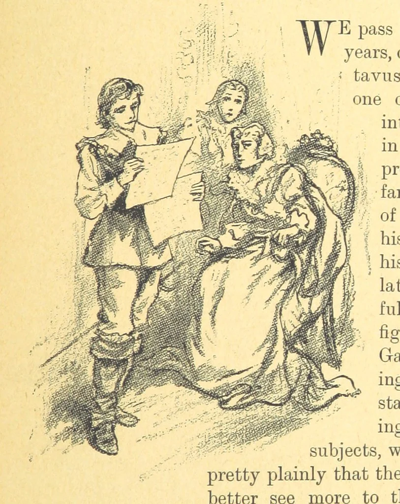 An illustration from Never Give In. A tale of the life and times of Gustavus Adolphus, 1896, leaf 313