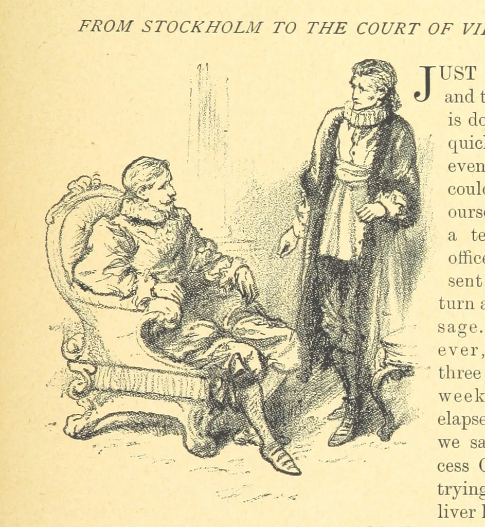 An illustration from Never Give In. A tale of the life and times of Gustavus Adolphus, 1896, leaf 357