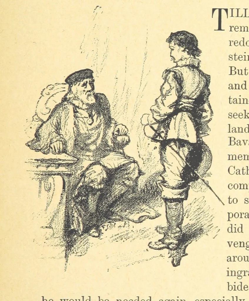 An illustration from Never Give In. A tale of the life and times of Gustavus Adolphus, 1896, leaf 395