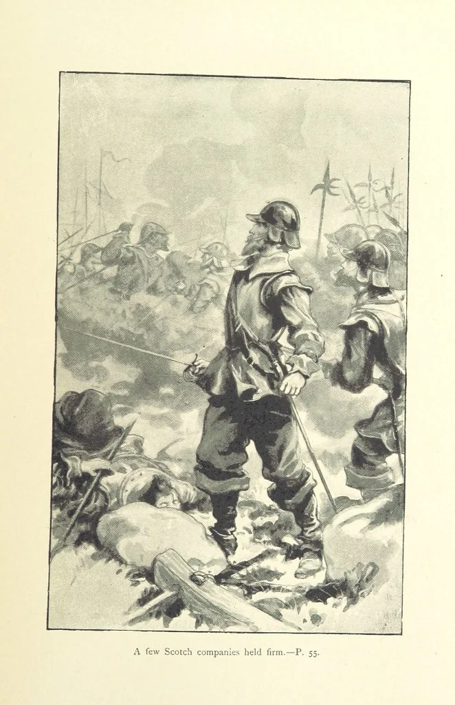 An illustration from Never Give In. A tale of the life and times of Gustavus Adolphus, 1896, leaf 63