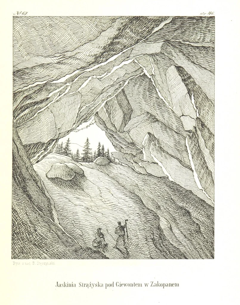An illustration from Pieniny i Tatry: zbiór 80 malowniczych widoków ... wolną ręką z natury, a na kamieniu ... rytowanych, z treściwym onych przez autora opisem, 1860, leaf 153