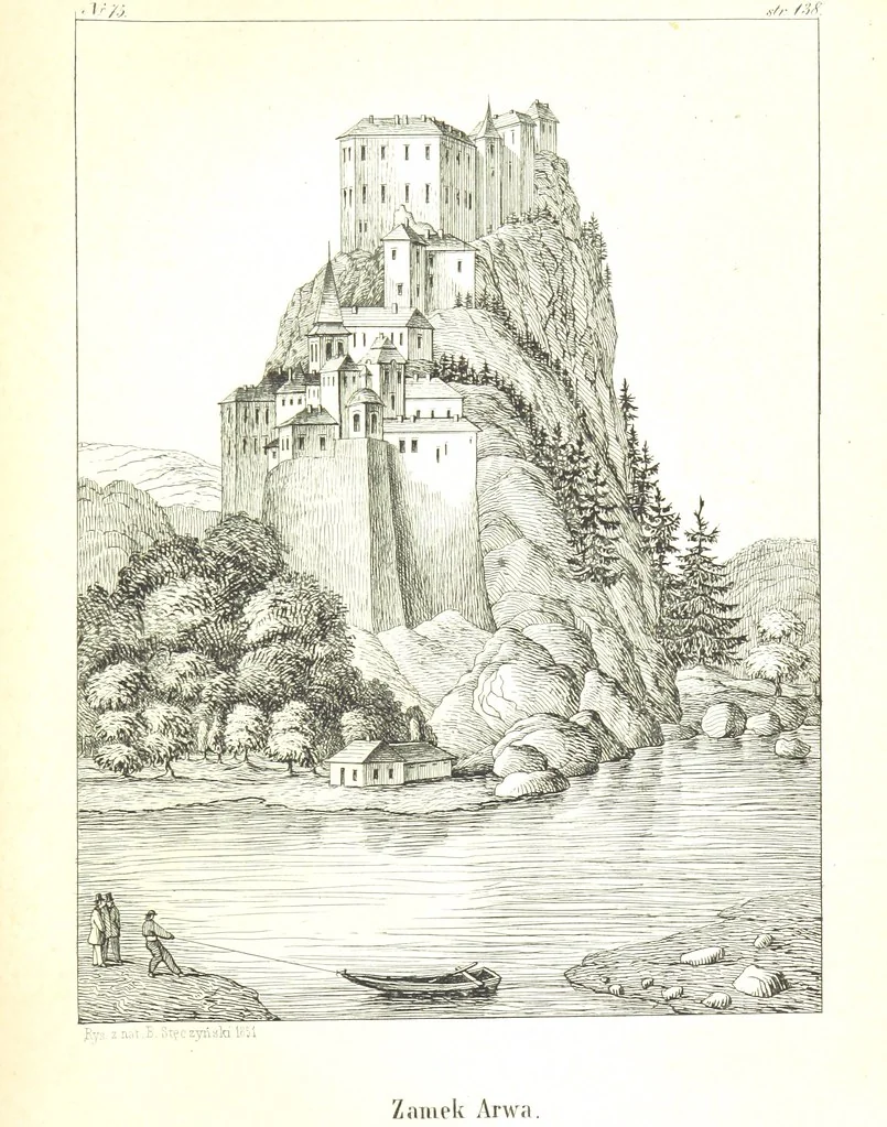 An illustration from Pieniny i Tatry: zbiór 80 malowniczych widoków ... wolną ręką z natury, a na kamieniu ... rytowanych, z treściwym onych przez autora opisem, 1860, leaf 169