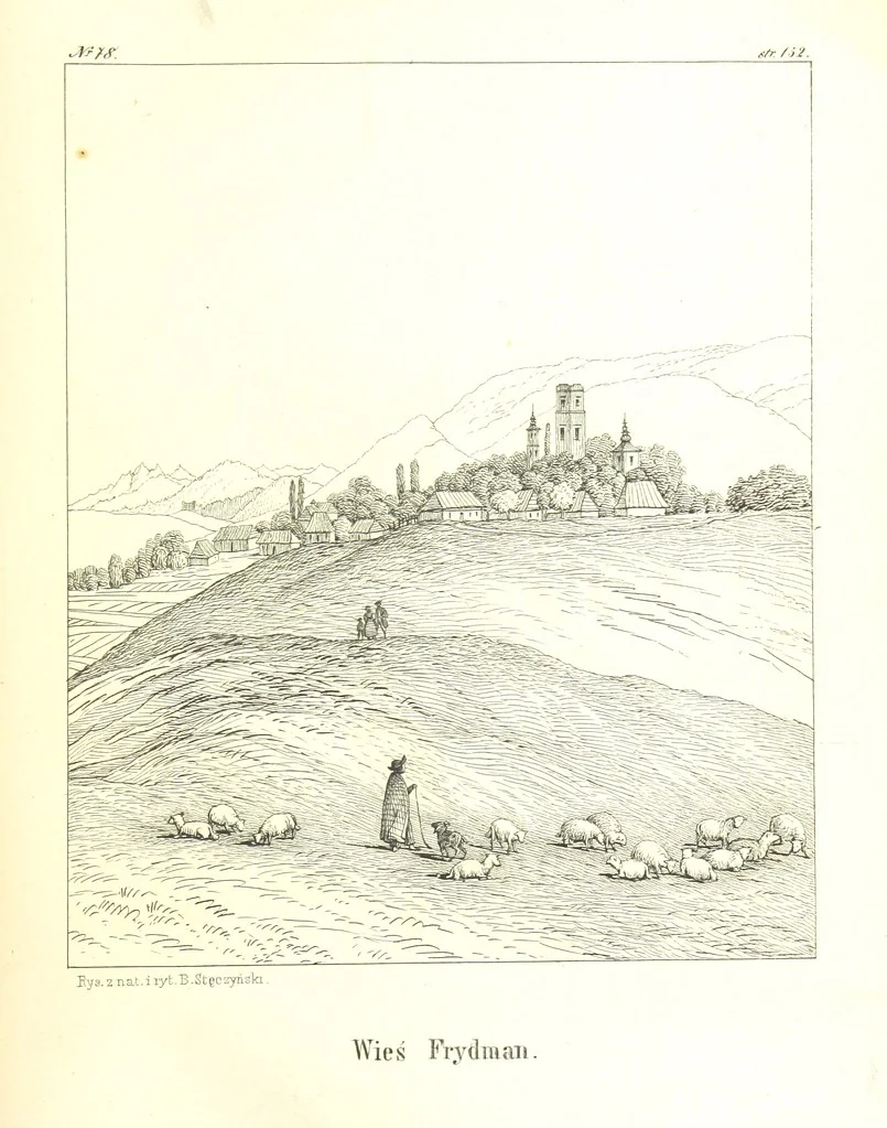 An illustration from Pieniny i Tatry: zbiór 80 malowniczych widoków ... wolną ręką z natury, a na kamieniu ... rytowanych, z treściwym onych przez autora opisem, 1860, leaf 175