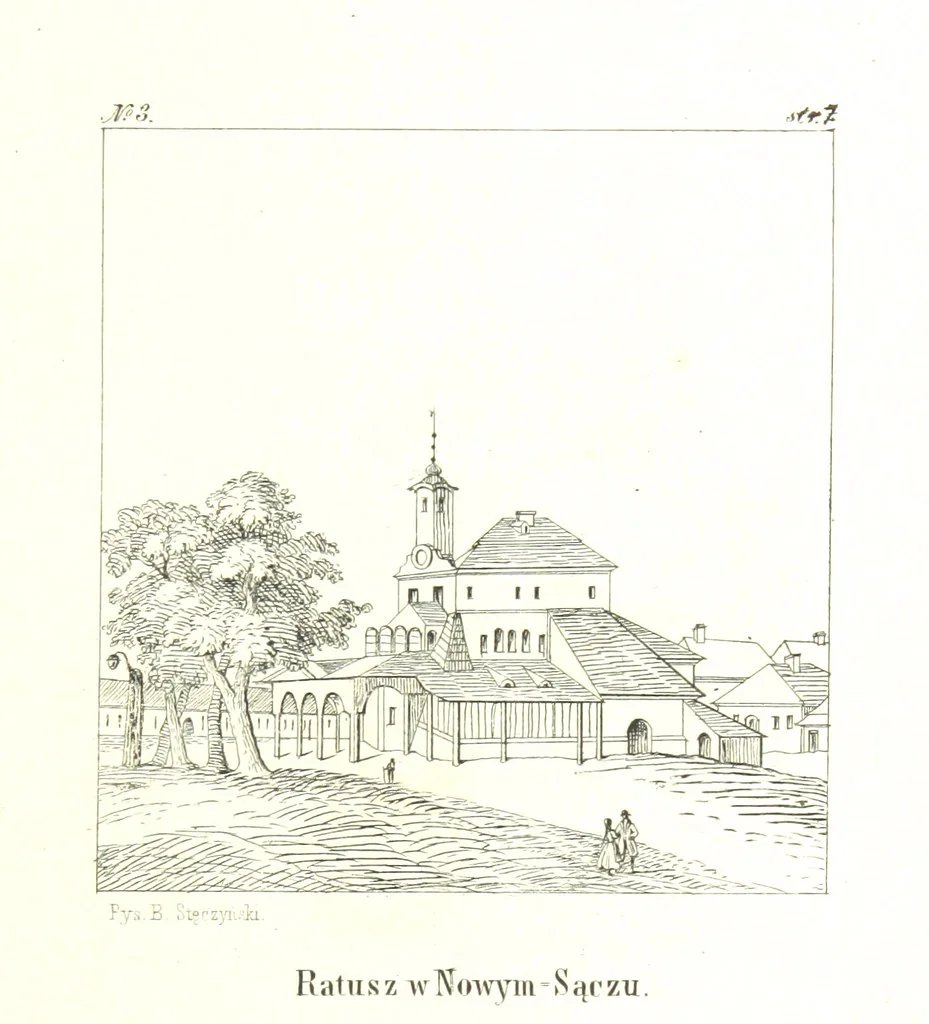 An illustration from Pieniny i Tatry: zbiór 80 malowniczych widoków ... wolną ręką z natury, a na kamieniu ... rytowanych, z treściwym onych przez autora opisem, 1860, leaf 25