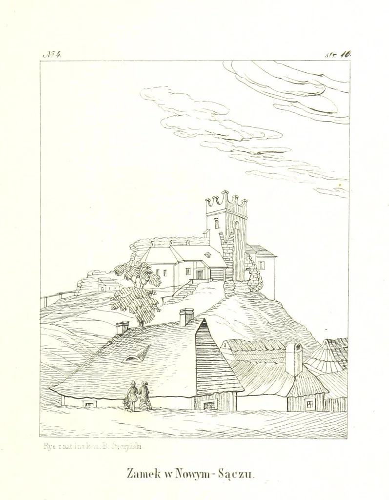 An illustration from Pieniny i Tatry: zbiór 80 malowniczych widoków ... wolną ręką z natury, a na kamieniu ... rytowanych, z treściwym onych przez autora opisem, 1860, leaf 27