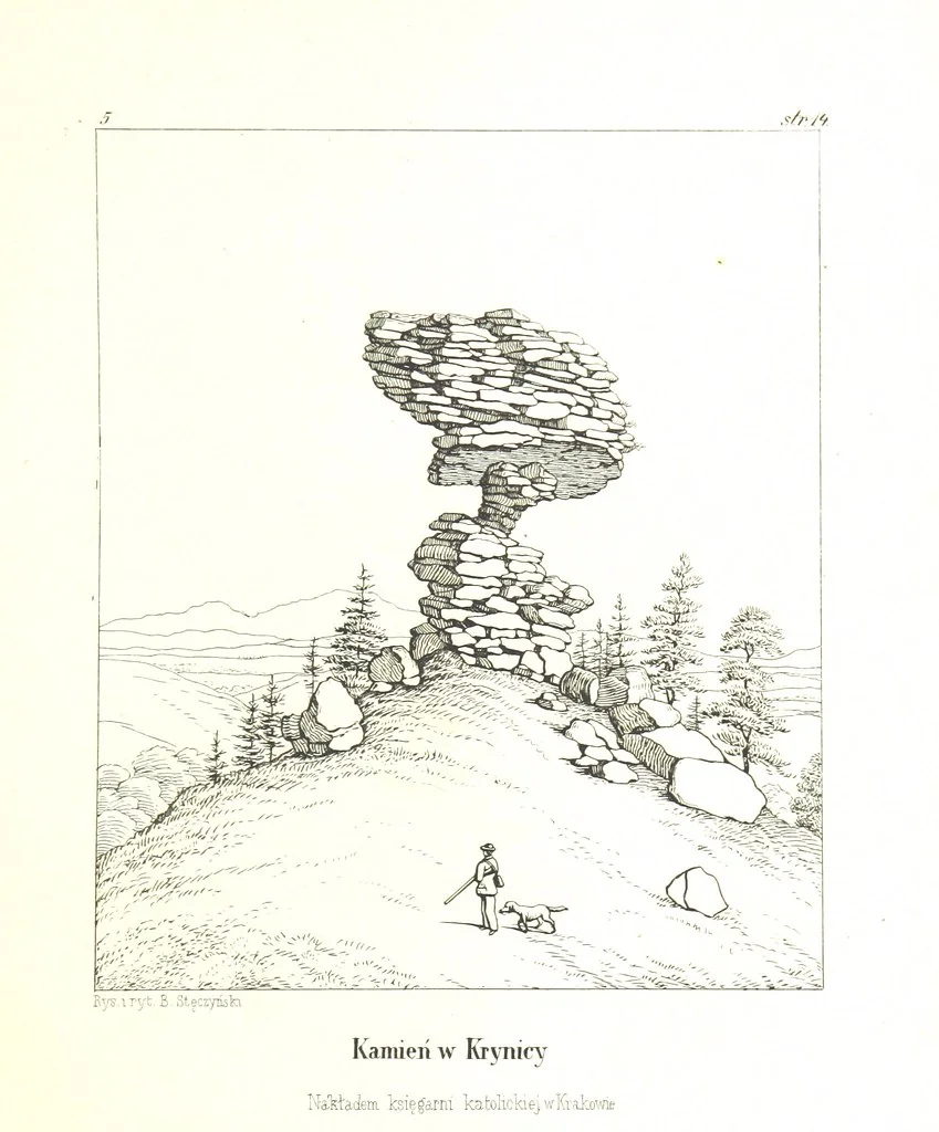 An illustration from Pieniny i Tatry: zbiór 80 malowniczych widoków ... wolną ręką z natury, a na kamieniu ... rytowanych, z treściwym onych przez autora opisem, 1860, leaf 29