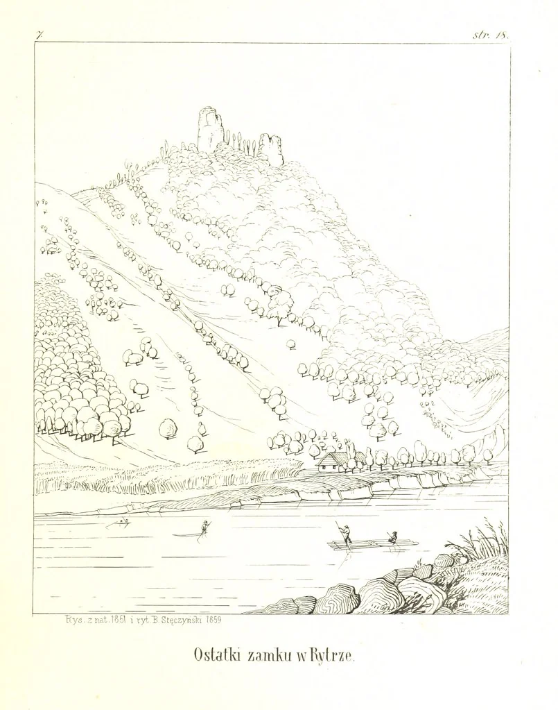 An illustration from Pieniny i Tatry: zbiór 80 malowniczych widoków ... wolną ręką z natury, a na kamieniu ... rytowanych, z treściwym onych przez autora opisem, 1860, leaf 33