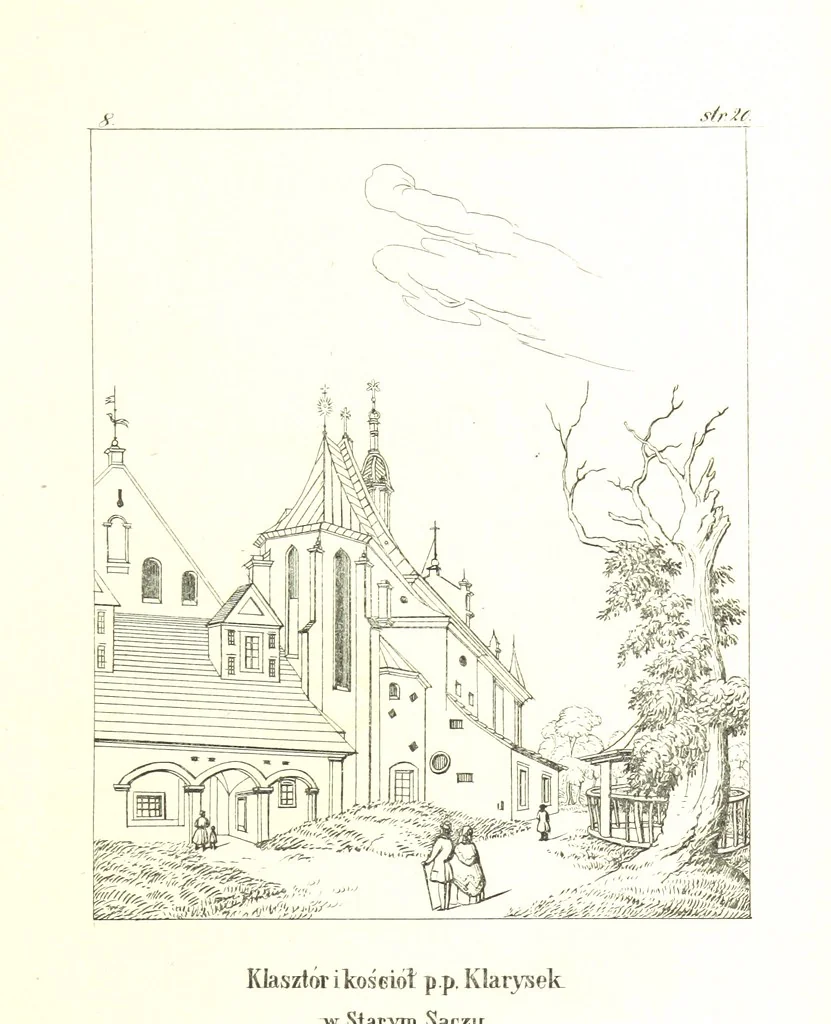 An illustration from Pieniny i Tatry: zbiór 80 malowniczych widoków ... wolną ręką z natury, a na kamieniu ... rytowanych, z treściwym onych przez autora opisem, 1860, leaf 35
