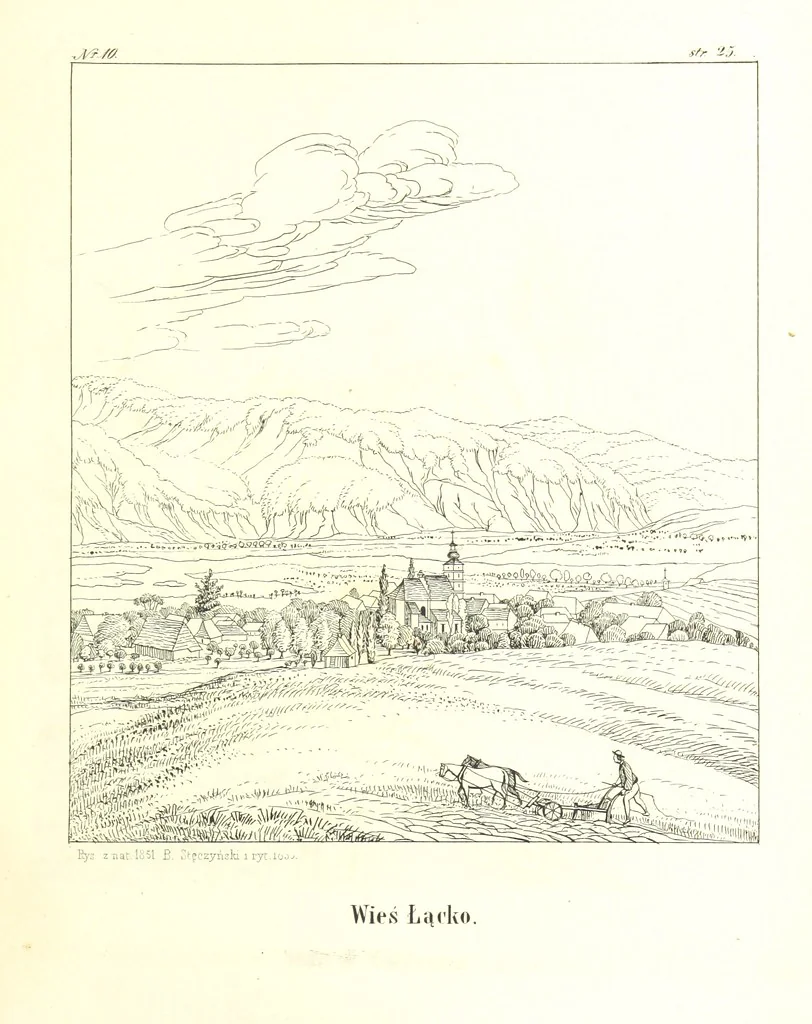 An illustration from Pieniny i Tatry: zbiór 80 malowniczych widoków ... wolną ręką z natury, a na kamieniu ... rytowanych, z treściwym onych przez autora opisem, 1860, leaf 39