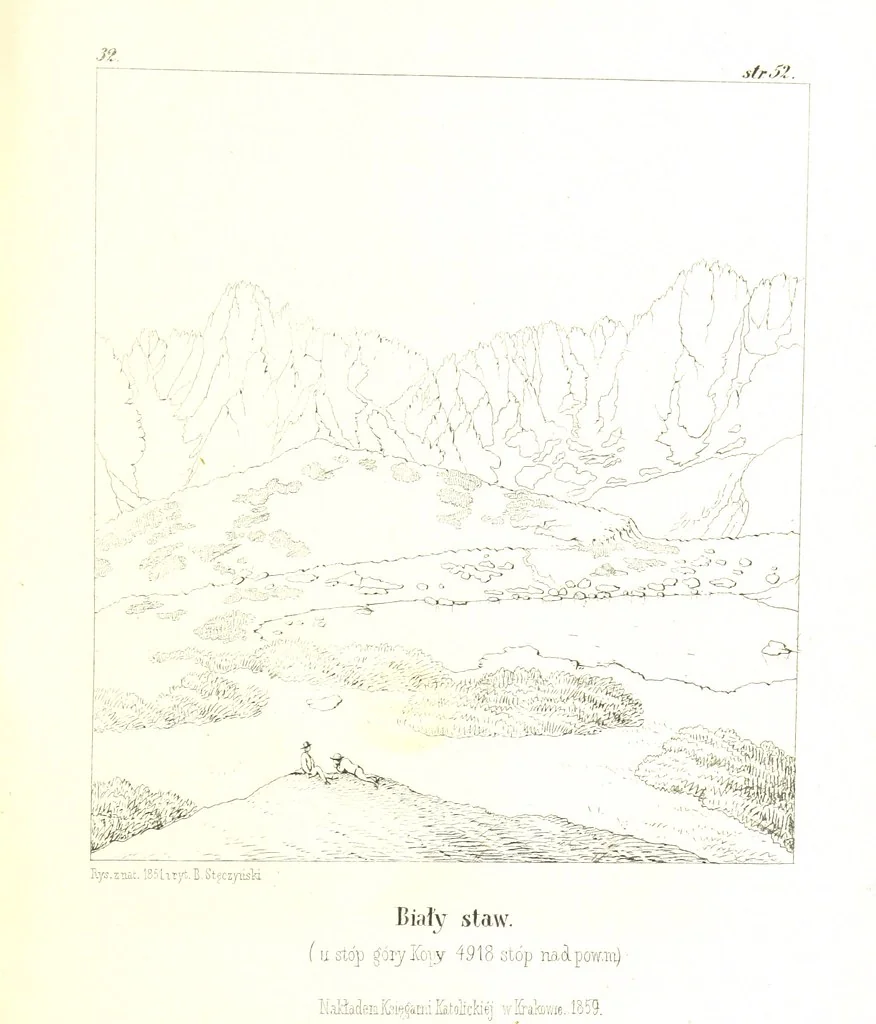 An illustration from Pieniny i Tatry: zbiór 80 malowniczych widoków ... wolną ręką z natury, a na kamieniu ... rytowanych, z treściwym onych przez autora opisem, 1860, leaf 83