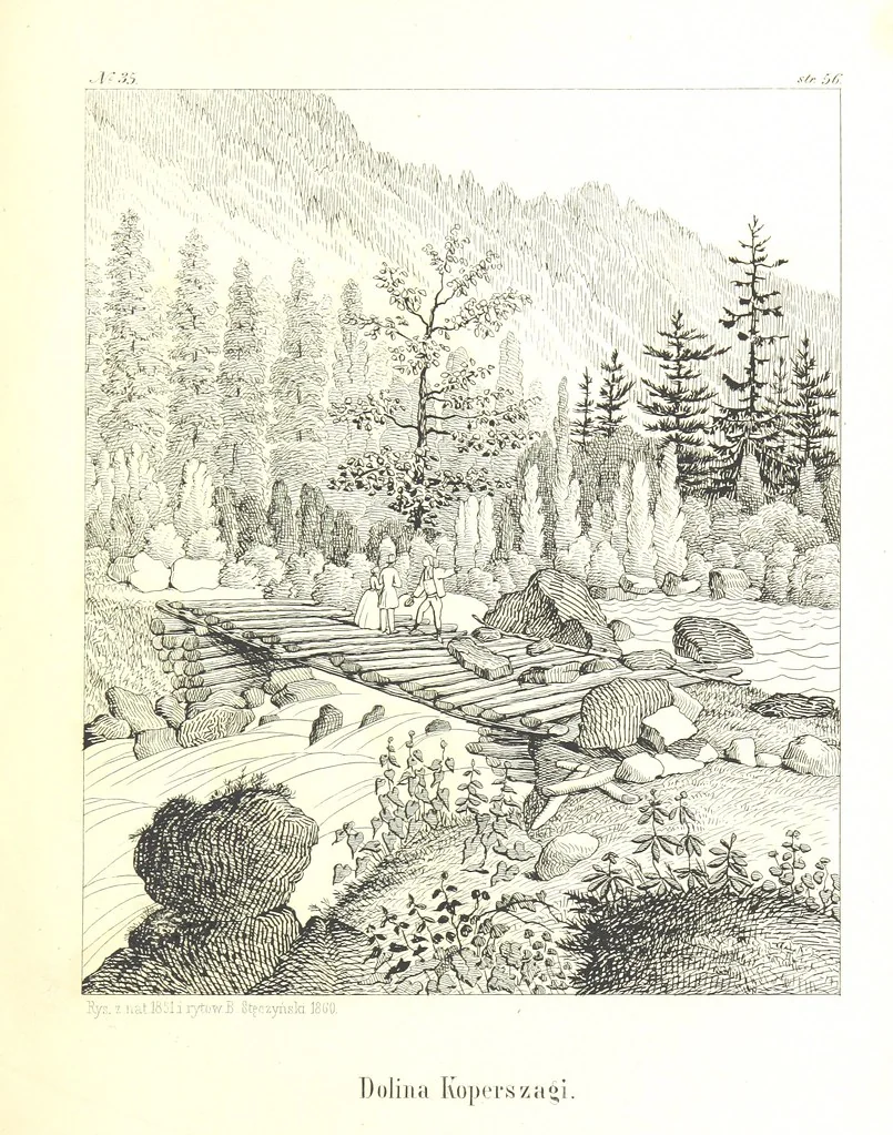 An illustration from Pieniny i Tatry: zbiór 80 malowniczych widoków ... wolną ręką z natury, a na kamieniu ... rytowanych, z treściwym onych przez autora opisem, 1860, leaf 89