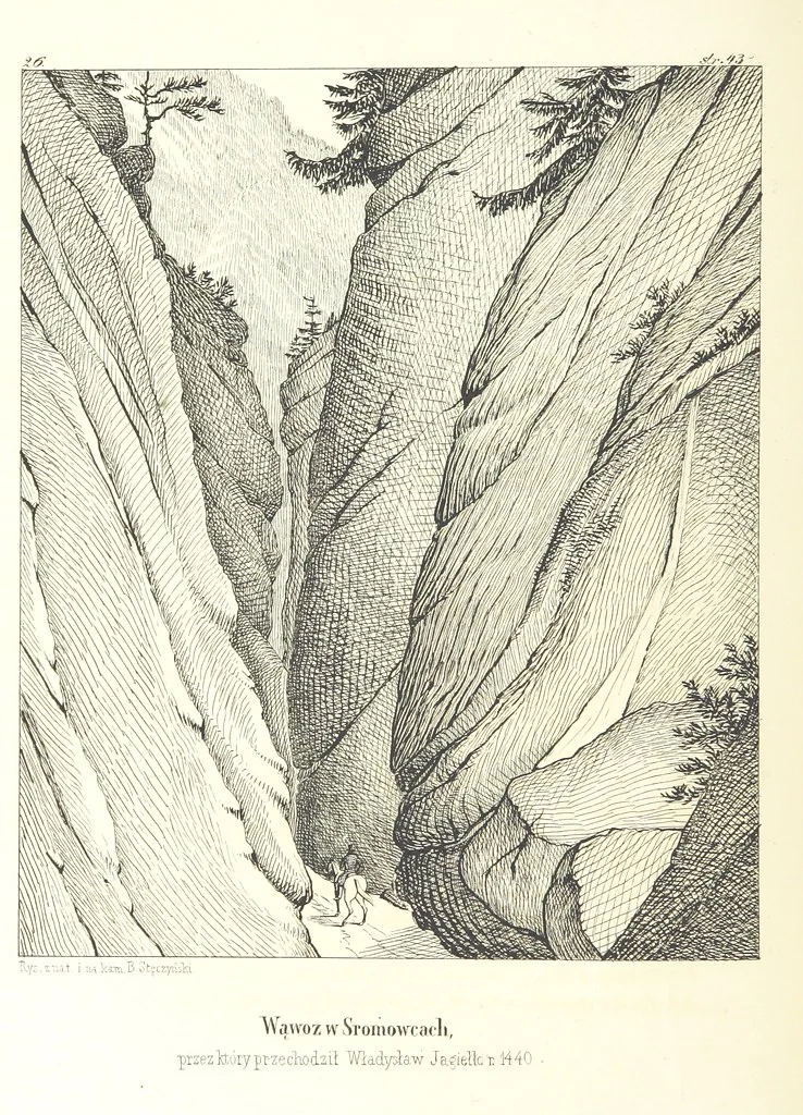 An illustration from Tatry, w dwudziestu czterech obrazach skreślone piórem i rylcem. [In verse.] ... Dzieło ozdobione 80 rvsunkami, przez autora z nautry zdiętemi, etc, 1860, leaf 116