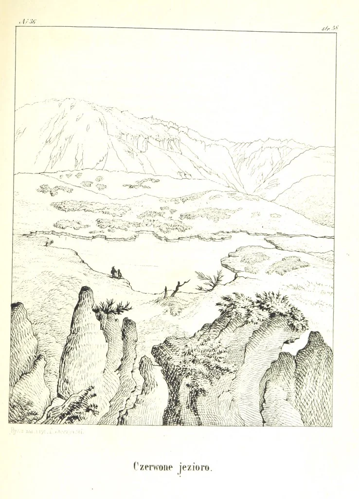 An illustration from Tatry, w dwudziestu czterech obrazach skreślone piórem i rylcem. [In verse.] ... Dzieło ozdobione 80 rvsunkami, przez autora z nautry zdiętemi, etc, 1860, leaf 151