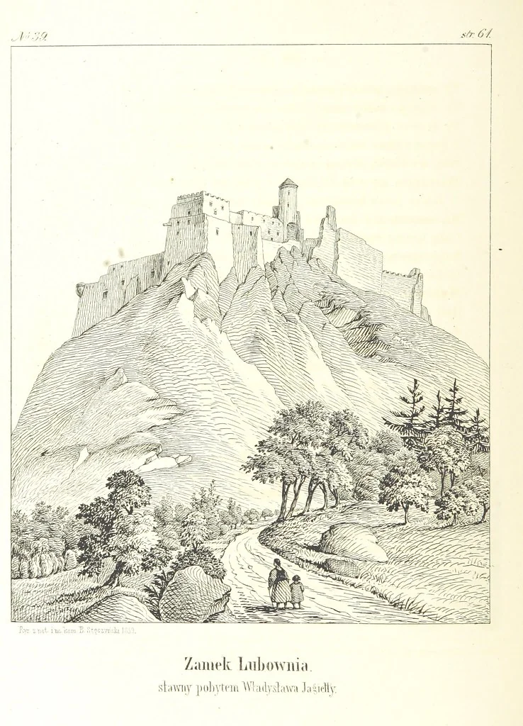 An illustration from Tatry, w dwudziestu czterech obrazach skreślone piórem i rylcem. [In verse.] ... Dzieło ozdobione 80 rvsunkami, przez autora z nautry zdiętemi, etc, 1860, leaf 160