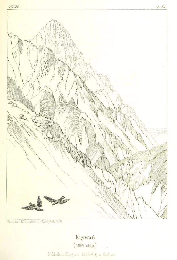 An illustration from Tatry, w dwudziestu czterech obrazach skreślone piórem i rylcem. [In verse.] ... Dzieło ozdobione 80 rvsunkami, przez autora z nautry zdiętemi, etc, 1860, leaf 213