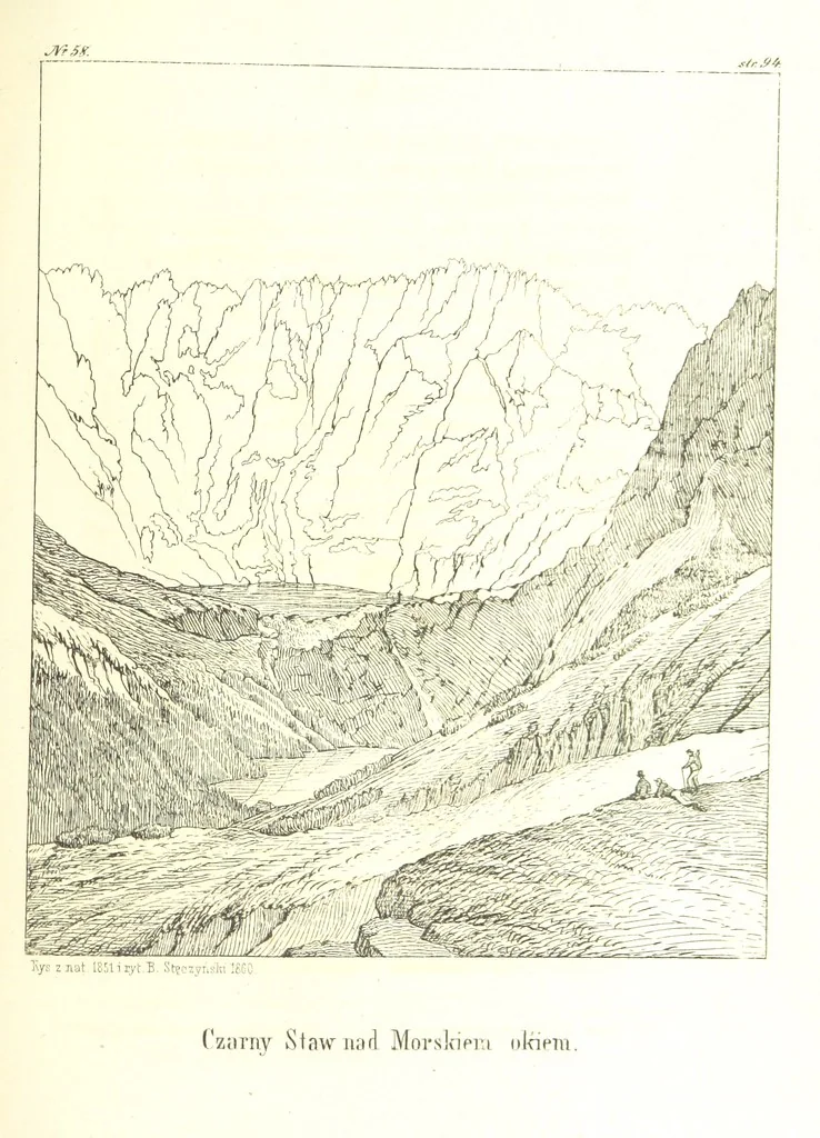 An illustration from Tatry, w dwudziestu czterech obrazach skreślone piórem i rylcem. [In verse.] ... Dzieło ozdobione 80 rvsunkami, przez autora z nautry zdiętemi, etc, 1860, leaf 231