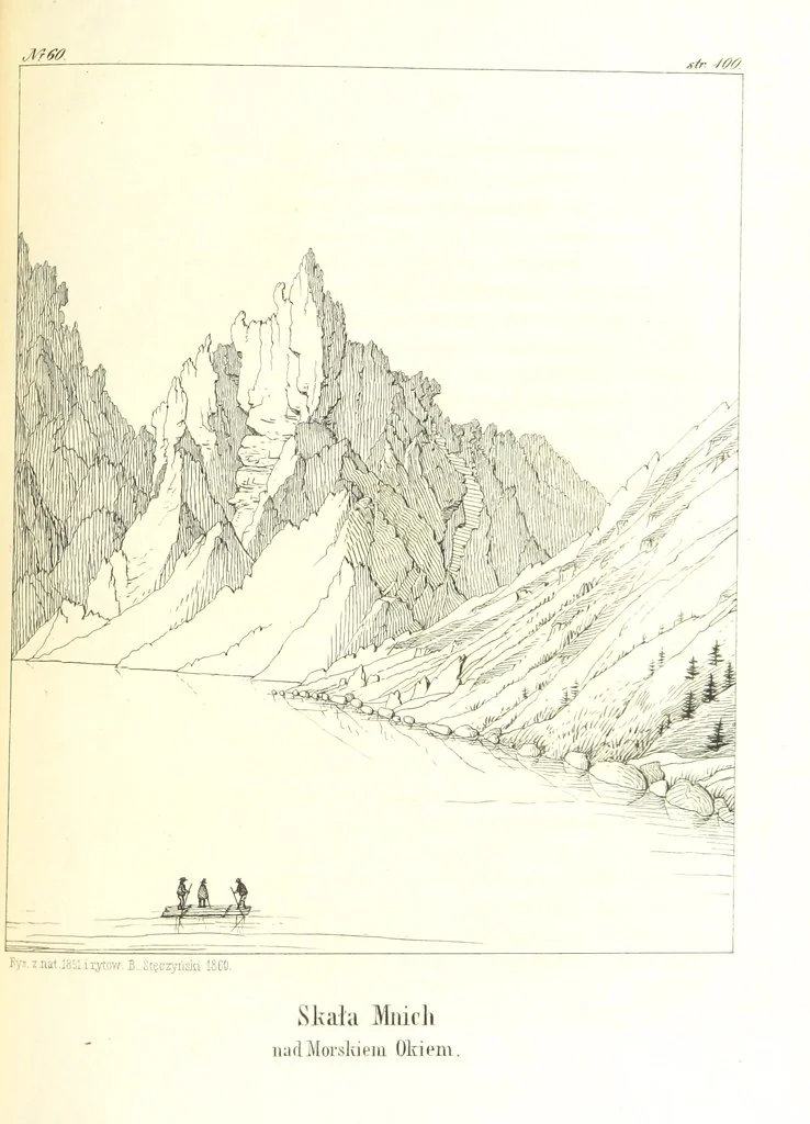An illustration from Tatry, w dwudziestu czterech obrazach skreślone piórem i rylcem. [In verse.] ... Dzieło ozdobione 80 rvsunkami, przez autora z nautry zdiętemi, etc, 1860, leaf 241