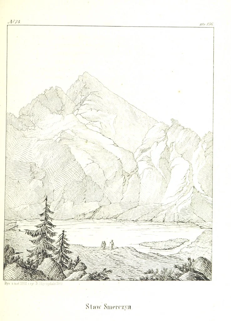 An illustration from Tatry, w dwudziestu czterech obrazach skreślone piórem i rylcem. [In verse.] ... Dzieło ozdobione 80 rvsunkami, przez autora z nautry zdiętemi, etc, 1860, leaf 305