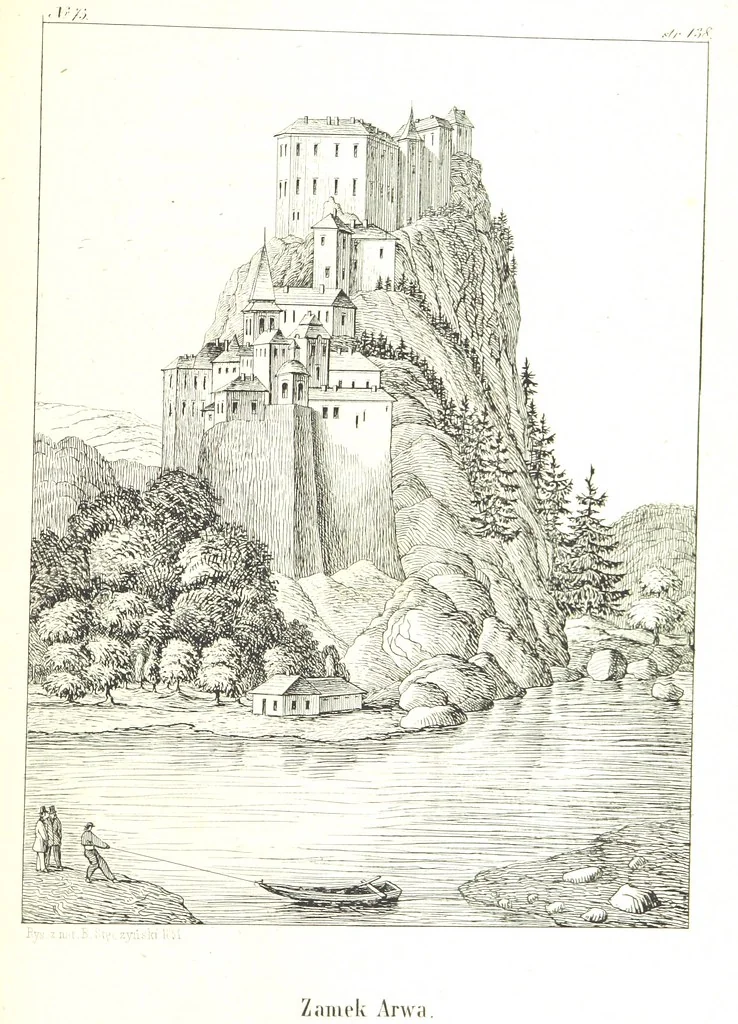 An illustration from Tatry, w dwudziestu czterech obrazach skreślone piórem i rylcem. [In verse.] ... Dzieło ozdobione 80 rvsunkami, przez autora z nautry zdiętemi, etc, 1860, leaf 309