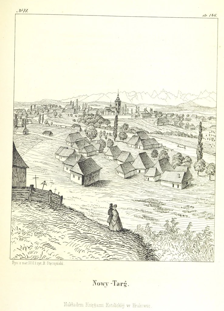 An illustration from Tatry, w dwudziestu czterech obrazach skreślone piórem i rylcem. [In verse.] ... Dzieło ozdobione 80 rvsunkami, przez autora z nautry zdiętemi, etc, 1860, leaf 321