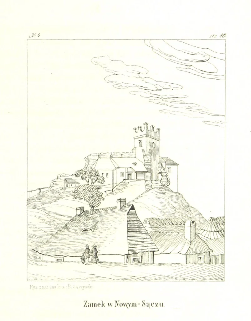 An illustration from Tatry, w dwudziestu czterech obrazach skreślone piórem i rylcem. [In verse.] ... Dzieło ozdobione 80 rvsunkami, przez autora z nautry zdiętemi, etc, 1860, leaf 39