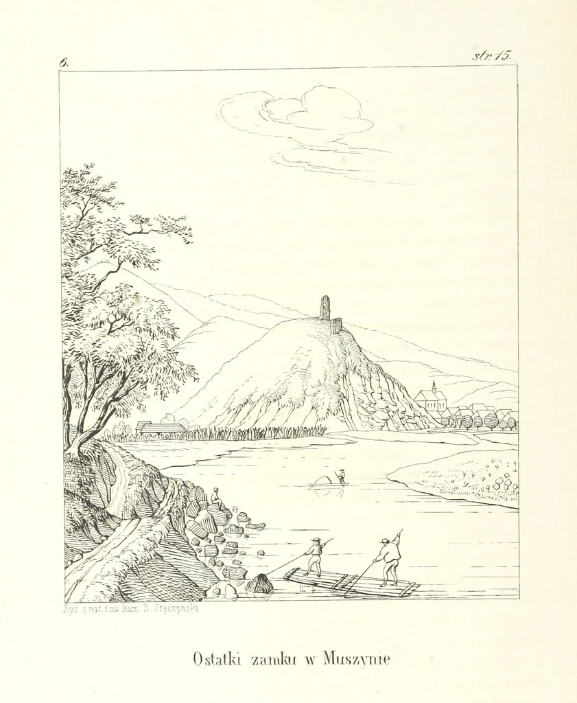 An illustration from Tatry, w dwudziestu czterech obrazach skreślone piórem i rylcem. [In verse.] ... Dzieło ozdobione 80 rvsunkami, przez autora z nautry zdiętemi, etc, 1860, leaf 48