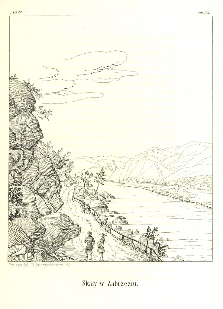 An illustration from Tatry, w dwudziestu czterech obrazach skreślone piórem i rylcem. [In verse.] ... Dzieło ozdobione 80 rvsunkami, przez autora z nautry zdiętemi, etc, 1860, leaf 69