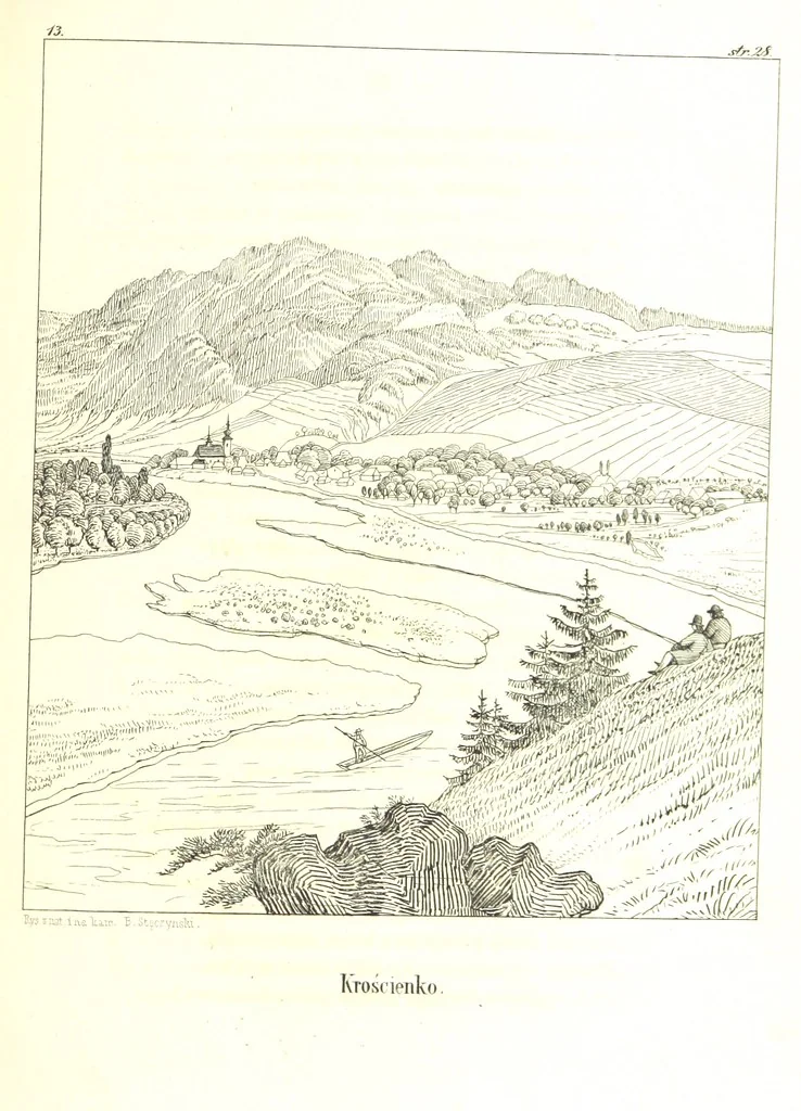 An illustration from Tatry, w dwudziestu czterech obrazach skreślone piórem i rylcem. [In verse.] ... Dzieło ozdobione 80 rvsunkami, przez autora z nautry zdiętemi, etc, 1860, leaf 75