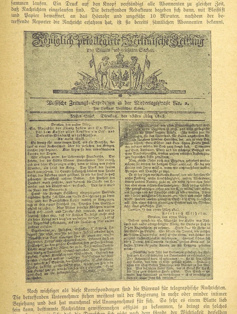 An illustration from Hundert Jahre in Wort und Bild. Eine Kulturgeschichte des XIX. Jahrhunderts herausgegeben von Dr. S. Stefan. Mit 800 Text-Illustrationen, etc, 1899, leaf 303