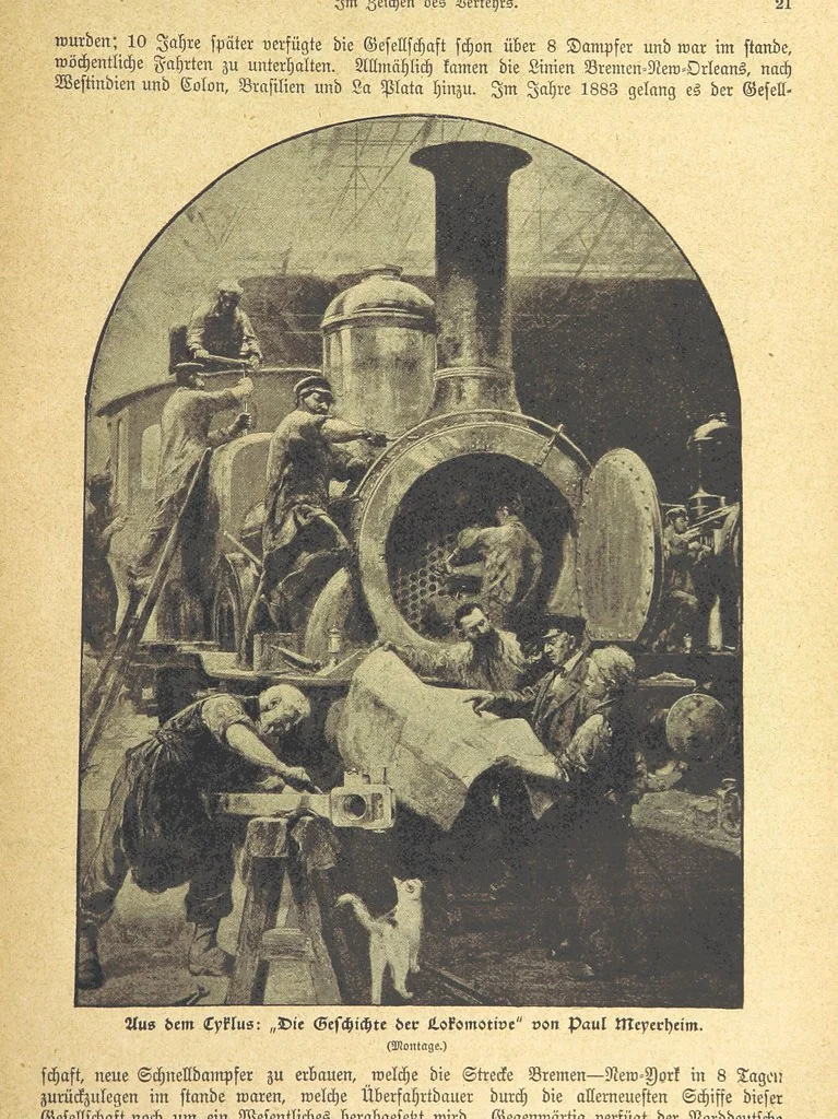 An illustration from Hundert Jahre in Wort und Bild. Eine Kulturgeschichte des XIX. Jahrhunderts herausgegeben von Dr. S. Stefan. Mit 800 Text-Illustrationen, etc, 1899, leaf 61