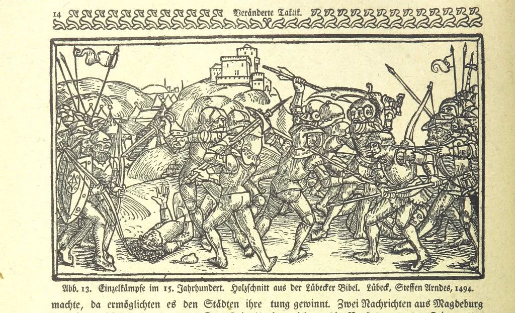 An illustration from Monographien zur deutschen Kulturgeschichte, herausgegeben von G. Steinhausen, 1899, leaf 16