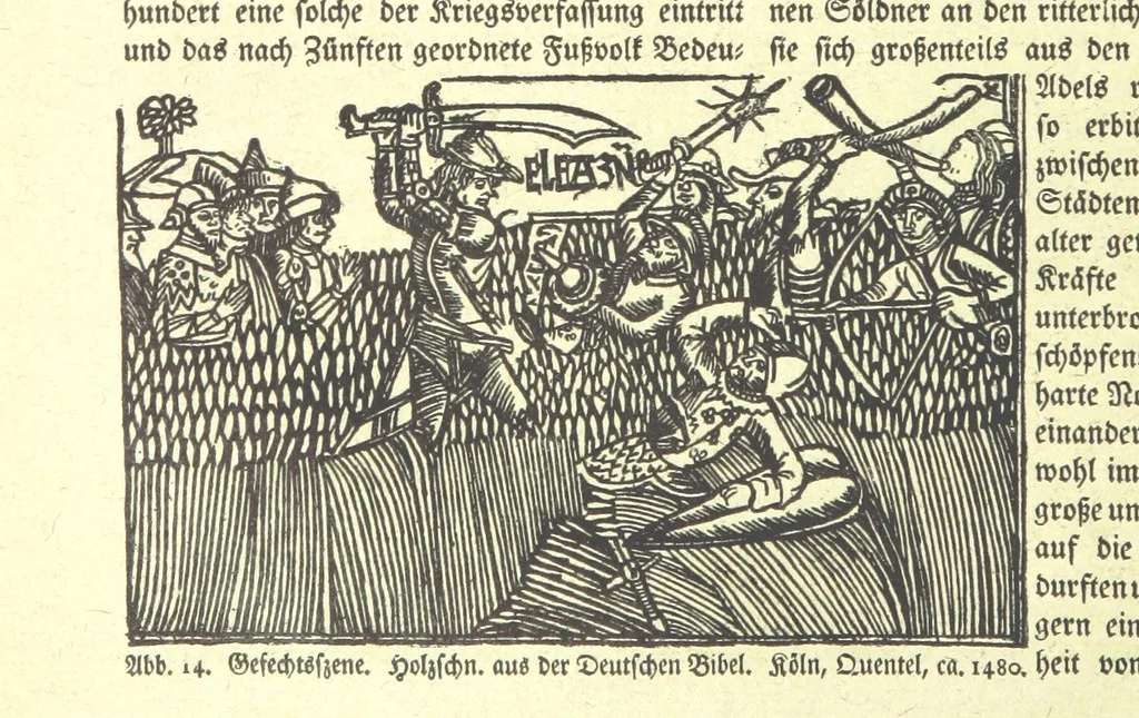 An illustration from Monographien zur deutschen Kulturgeschichte, herausgegeben von G. Steinhausen, 1899, leaf 16