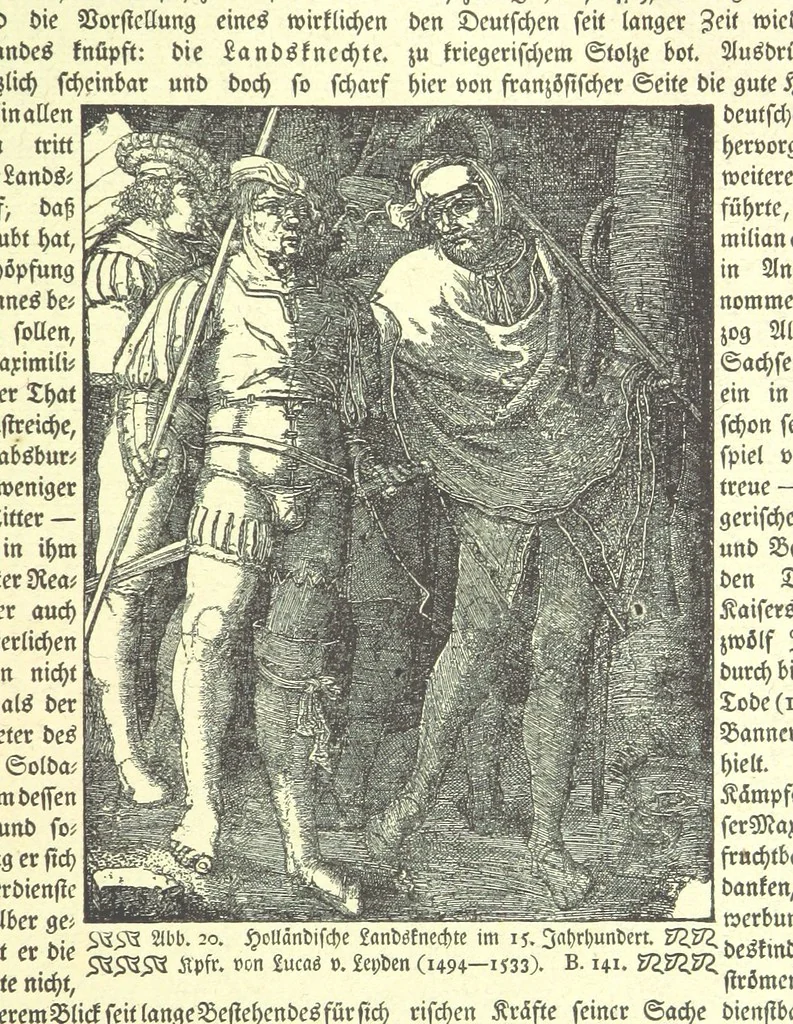 An illustration from Monographien zur deutschen Kulturgeschichte, herausgegeben von G. Steinhausen, 1899, leaf 23