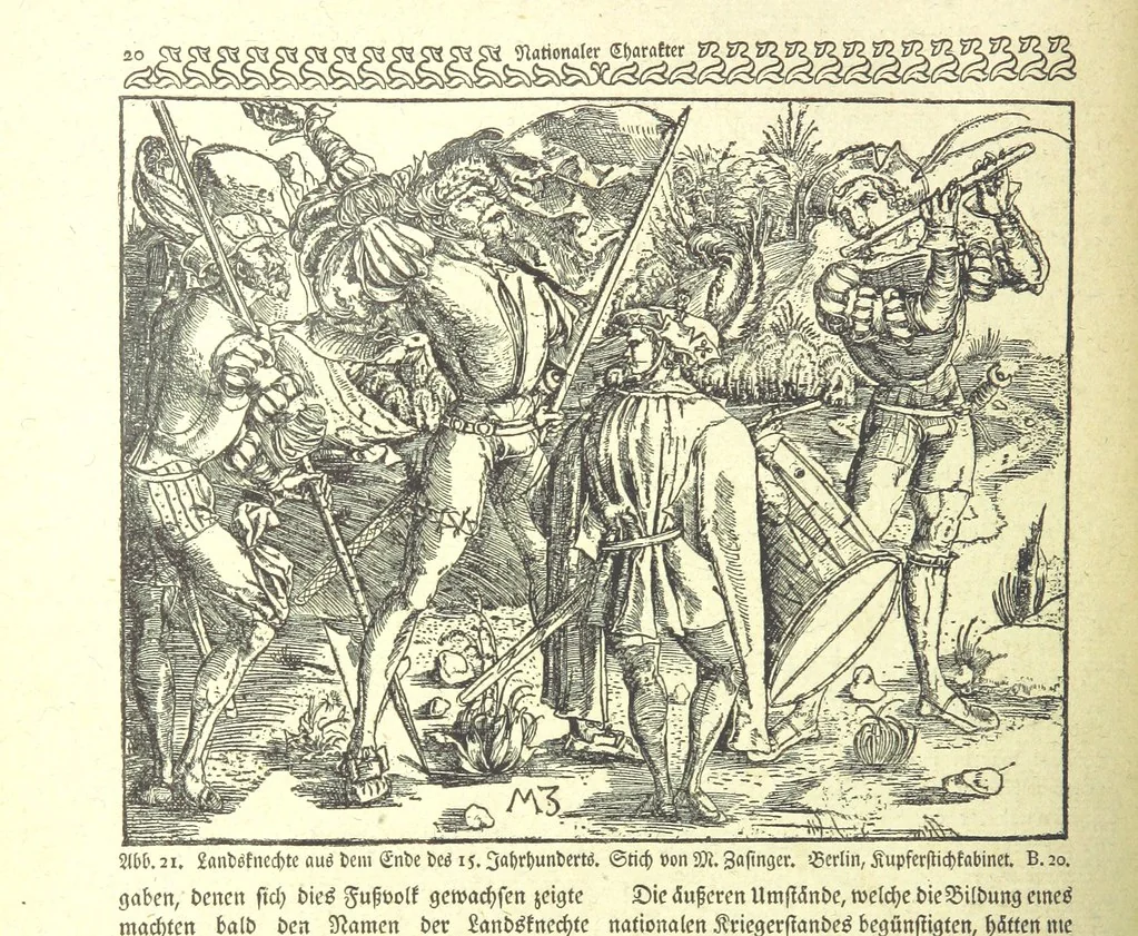 An illustration from Monographien zur deutschen Kulturgeschichte, herausgegeben von G. Steinhausen, 1899, leaf 24