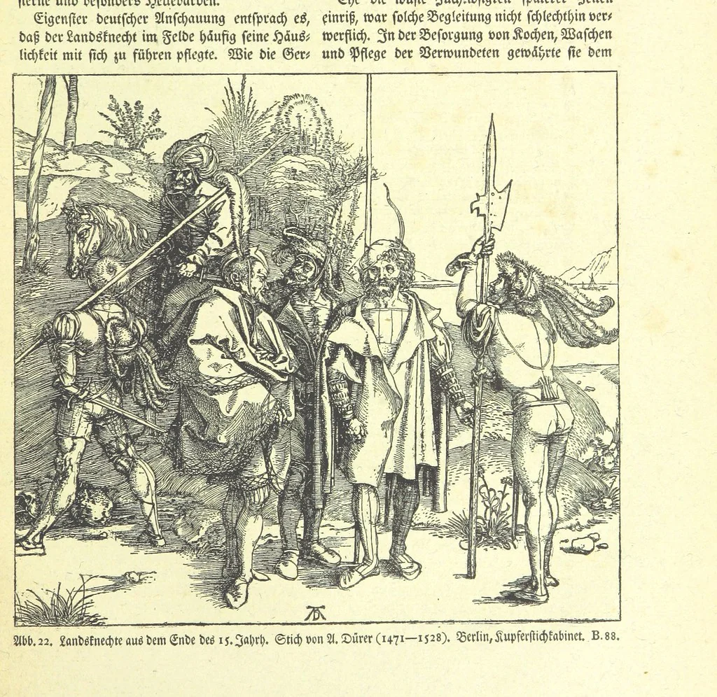 An illustration from Monographien zur deutschen Kulturgeschichte, herausgegeben von G. Steinhausen, 1899, leaf 25