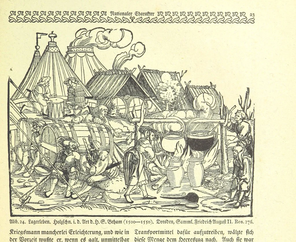 An illustration from Monographien zur deutschen Kulturgeschichte, herausgegeben von G. Steinhausen, 1899, leaf 27