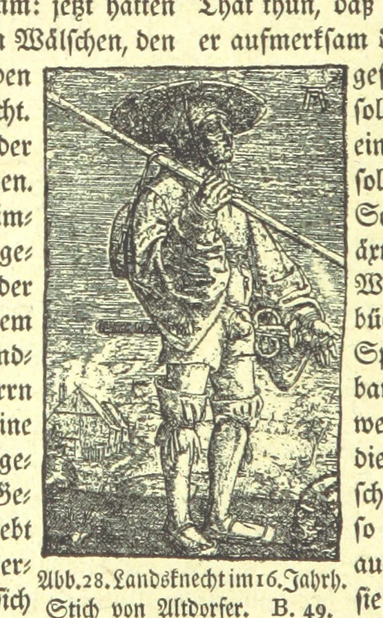 An illustration from Monographien zur deutschen Kulturgeschichte, herausgegeben von G. Steinhausen, 1899, leaf 30
