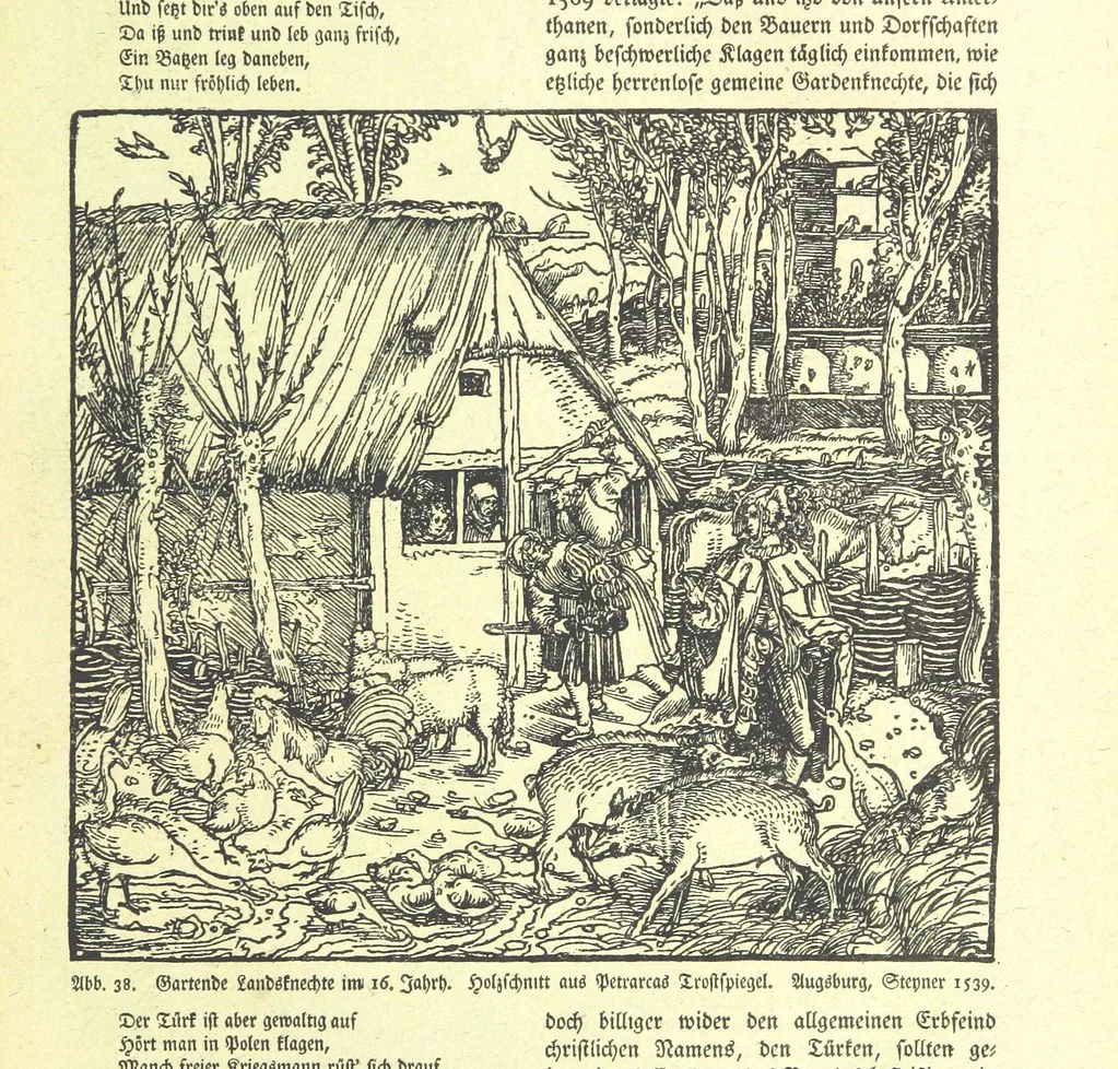 An illustration from Monographien zur deutschen Kulturgeschichte, herausgegeben von G. Steinhausen, 1899, leaf 39